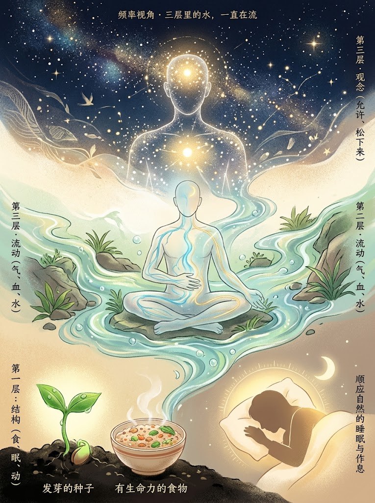 三层里的水，一直在流