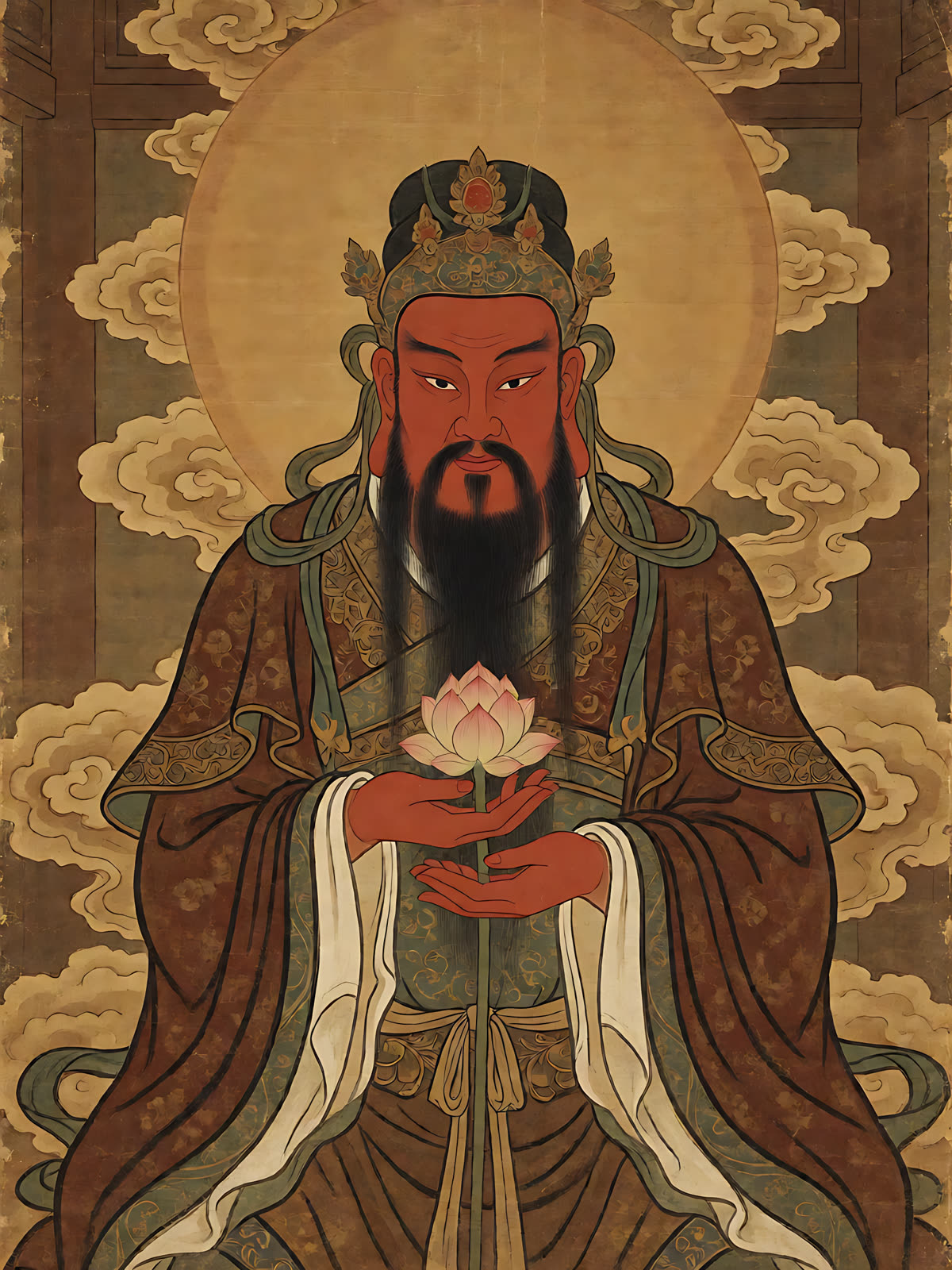 池中站立