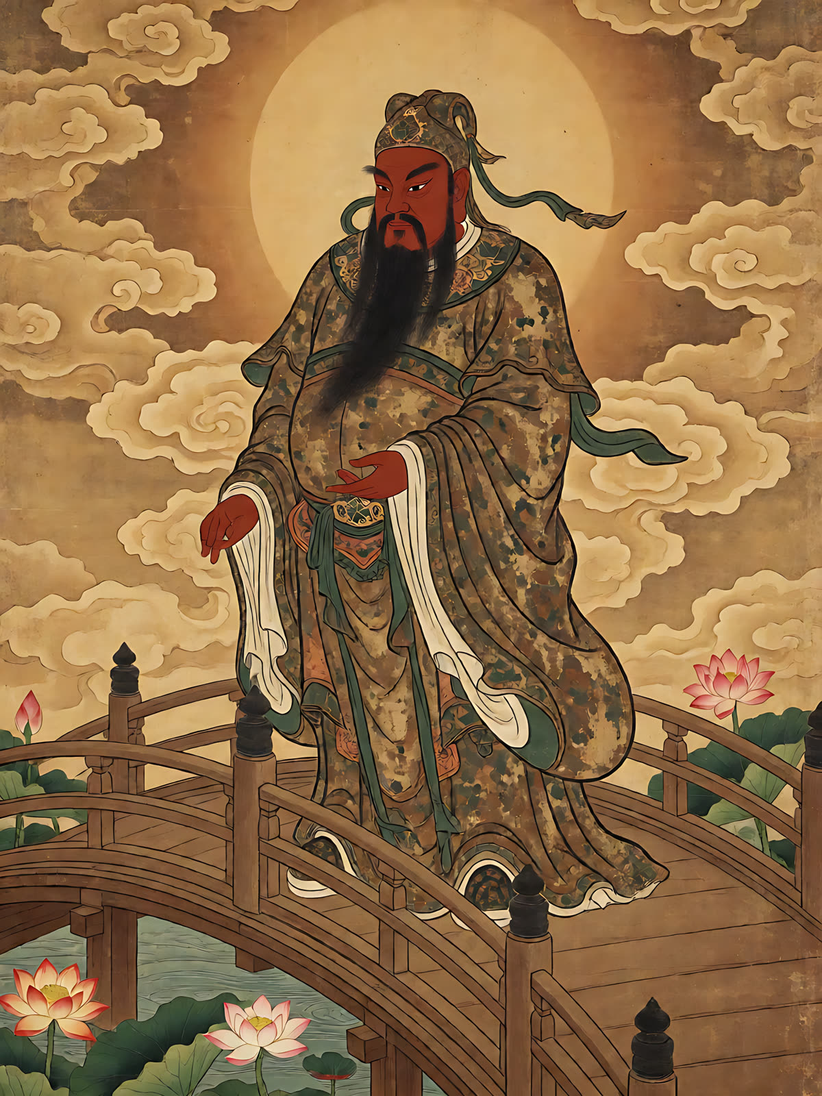 与白莲并坐