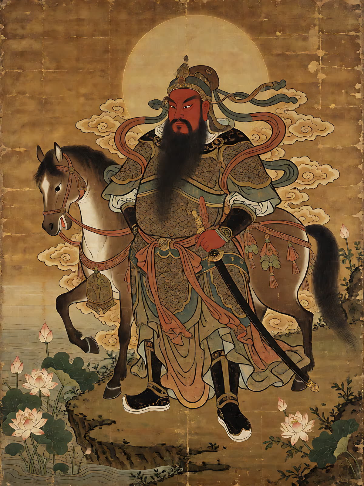 立莲台持刀