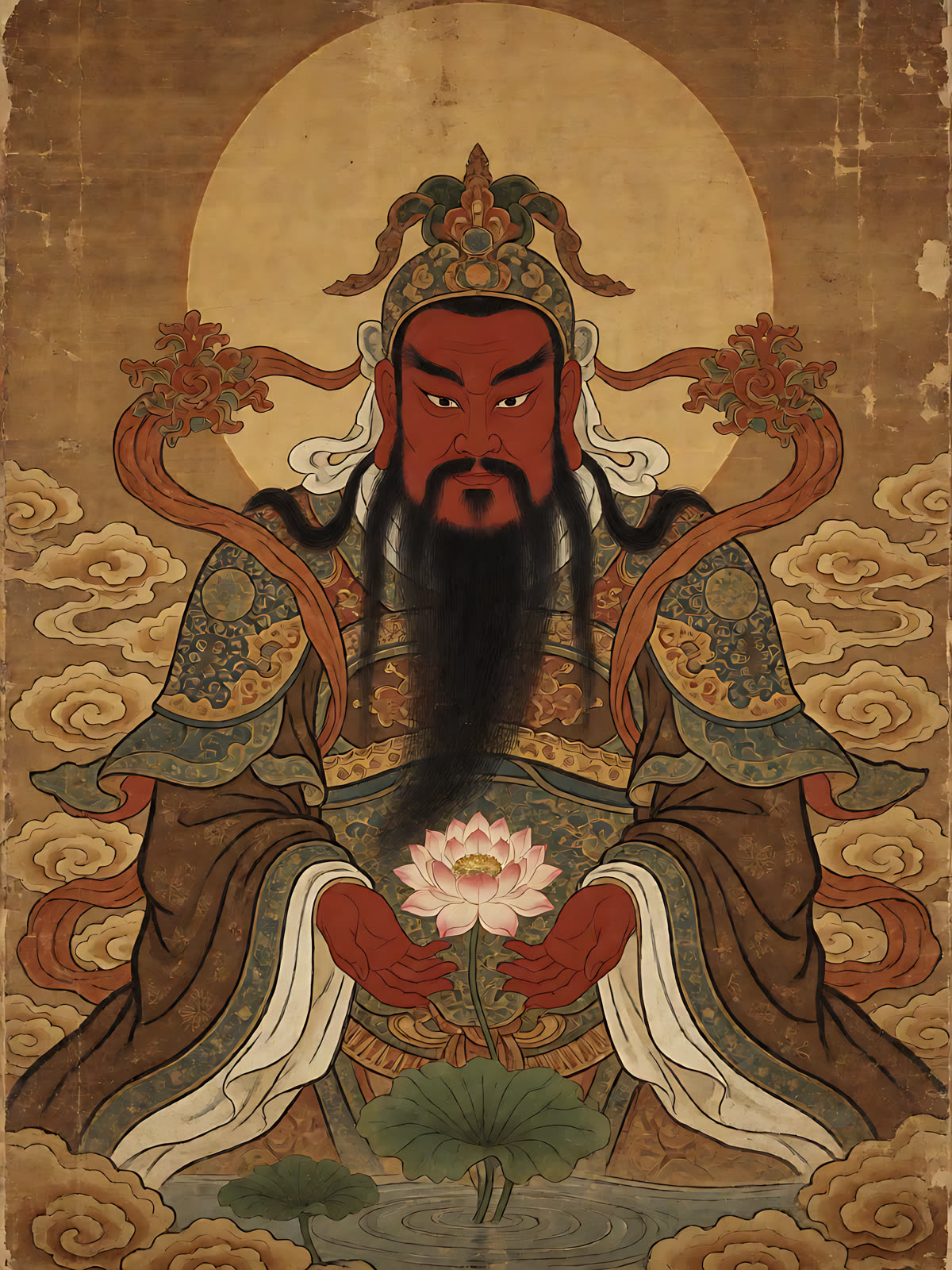 童子献莲