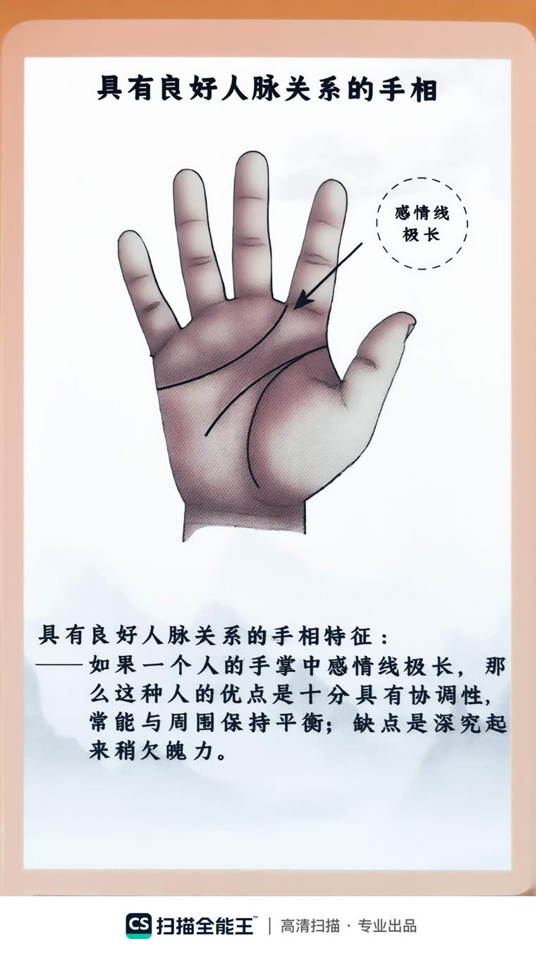 具有良好人脉关系的手相